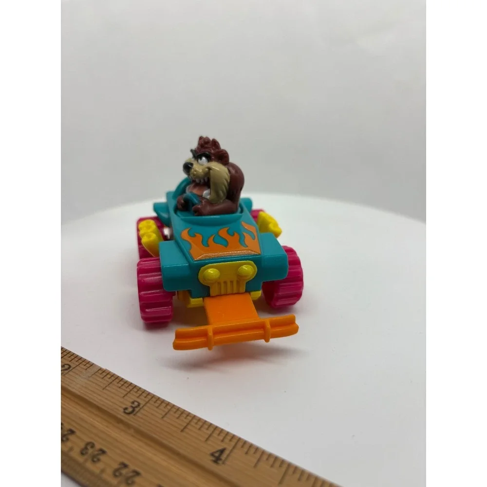 Warner Bros Taz Car Toy 1992 Looney Tunes‎ Pull Back Racer head spins Tasmanian
